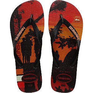 Chinelo Havaianas Masculino HYPE 41/2 PRETO/LARANJA