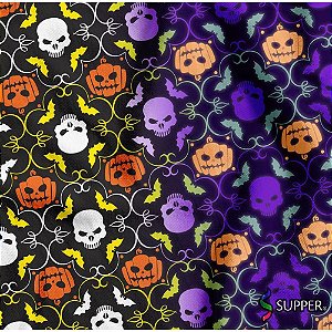 TNT Estampado 1,40M 40G Halloween Neon Rolo com 25 Metros