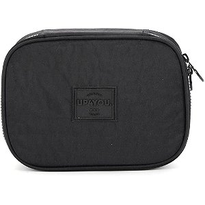 Estojo Tecido UP4YOU Crinkle G 1ZÍPER Preto