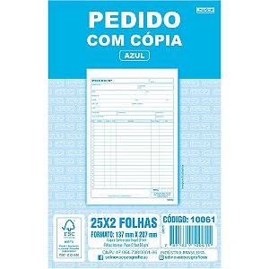 Impresso Talão de Pedido 1/18 2 Vias 25 Folhas 137X207 C/20