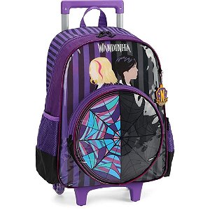 Mochila Infantil com Rodinha Wandinha M Roxa