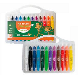 Giz de Cera Gizão Color GEL com Ponta Retrátil - 12 Cores