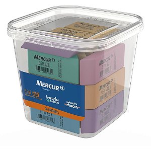 Borracha Colorida Clean Color Sortida Pote com 20