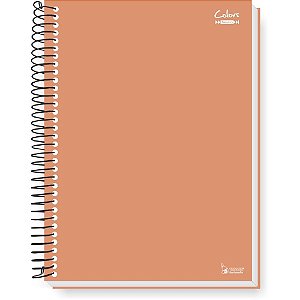 Caderno 01X1 Capa Dura Neutro Pêssego Pastel 96 Folhas - Pacote com 4