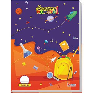 Caderno de Caligrafia Capa Dura Número 1 - 40 Folhas 70G, Pacote com 5 Unidades