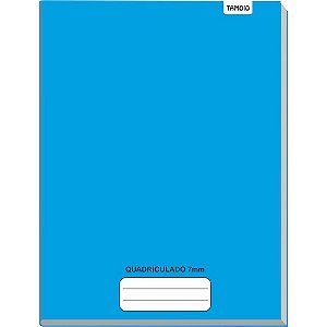 Caderno Quadriculado Universitário 7X7MM 96 Folhas Brochurão Azul Pacote com 5