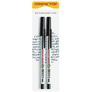 Caneta Esferográfica 0.7MM Blister com 2 Pretas Caixa com 10