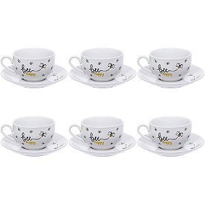 Xícara CHA Porcelana Honey 12PCS Jogo