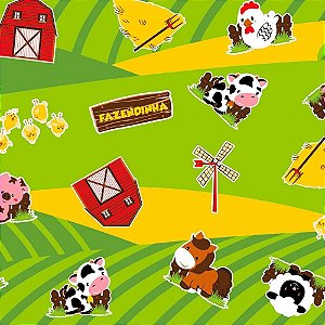 TNT Estampado 1,40M 40G Nova Fazendinha Bobina 25MTS