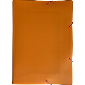 Pasta ABA Elástica Plástica A4 FULL Color Laranja Pacote com 10