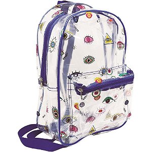 Mochila EYES PVC Transparente Decorada MD