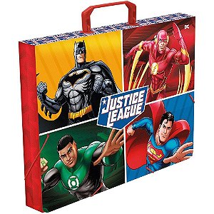 Maleta Plástica com ALÇA Decor Liga da Justiça 40MM