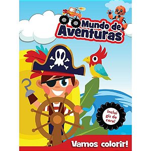 Livro Infantil Colorir Aventuras Vamos Colorir 12 Páginas