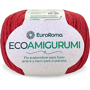Linha Crochê Ecoamigurumi Vermelho 8/7 Fios 160G 254MT