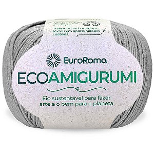 Linha para Crochê Ecoamigurumi Cinza 8/7 Fios 160G 254MTS