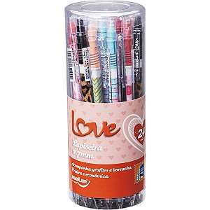 Lapiseira 0.7MM Love ALL Sortidas - Pote com 24 Unidades