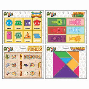 Jogo Didático Jogos Educativos - 4 Modelos Sortidos - Display com 24 Unidades