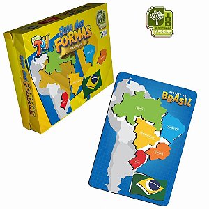 Jogo Didático Formas Regioes do Pais MDF