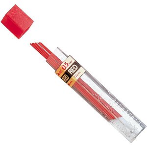 Grafite 0.5MM H HI-POLYMER Vermelho 12 Tubos com 12 Minas