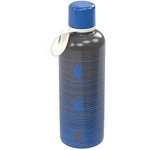 Garrafa Plástica Cilíndrica Fitness 970ML Azul
