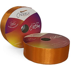 Fita de Cetim 38MM X 50M Laranja