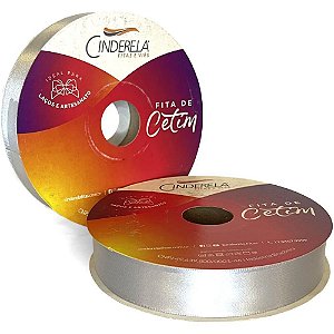 Fita de Cetim 22MM X 50M Prata
