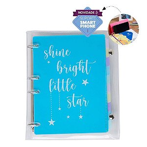 Fichário de PVC Colegial Inspire 10DIV. Azul