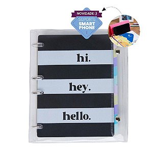 Fichário de PVC Colegial Inspire 10 DIV. Preto