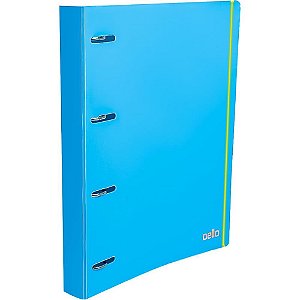 Fichário de PVC 4 Argolas FULL Color Azul - PP