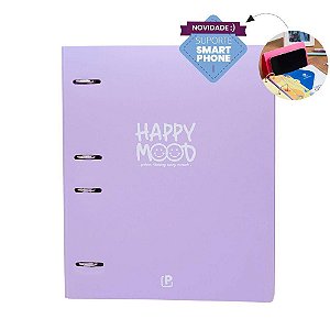 Fichário de PVC Colegial CD 10 DIV. Lilás PAST