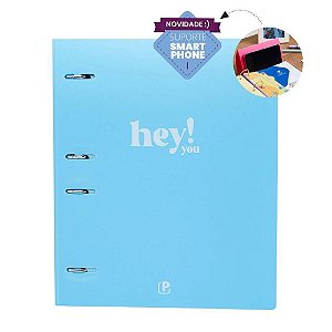 Fichário de PVC Colegial CD 10 DIV. Azul Paste