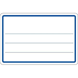 Etiqueta Escolar OP-5380 Tarjada Azul 53X80MM - Cartela com 10