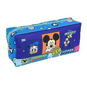 Estojo Tecido Mickey Azul