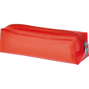 Estojo PVC LIGHTS Laranja 1 Zíper Pequeno