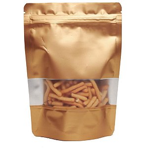 Embalagem para Alimentos Saco Hermético Ouro 10X15CM PCT 10