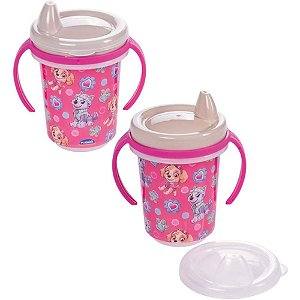 Copo de Treinamento Trio Patrulha Canina 330ML - Vermelho