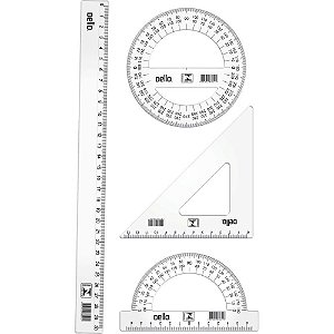 Conjunto para Desenho 2º Grau com 5 Peças Cristal