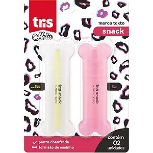 Caneta Marca Texto TRIS SNACK ROSA/AMARELO Neon BL.C/02