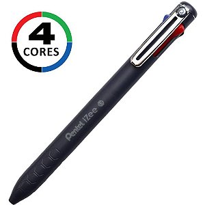 Caneta Esferográfica Izee 4 Cores 1.0MM Azul CX C/12