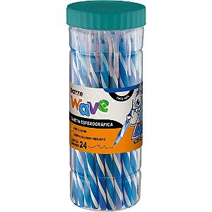 Caneta Esferográfica Bazze Wave 1.0MM Azul POTE-24