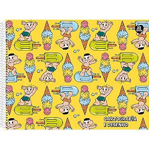 Caderno de Desenho Universitário Capa Dura Turma da Mônica 60 Folhas – Pacote com 5 Unidades