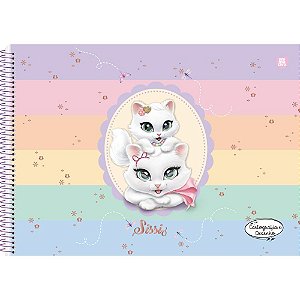 Caderno de Desenho Universitário Espiral Capa Dura Sissi 80 Folhas – Pacote com 5 Unidades