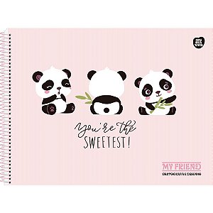 Caderno Desenho Universitário Capa Dura MY Friend 60 Folhas PCT com 05
