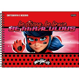 Caderno de Desenho Universitário Capa Dura Miraculous 80 Folhas - Pacote com 4 UNIDADES04