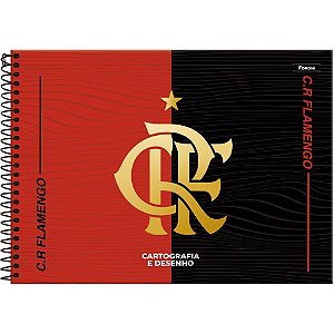 Caderno Desenho UNIV Capa Dura Flamengo 80F PCT.C/05