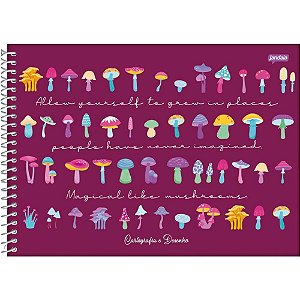 Caderno Desenho Espiral Capa Dura Bloom 80 Folhas Pacote com 04
