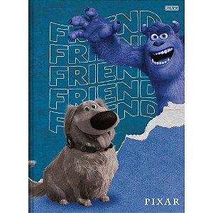 Caderno Brochurão Capa Dura Pixar 80 Folhas - Pacote com 05 Unidades