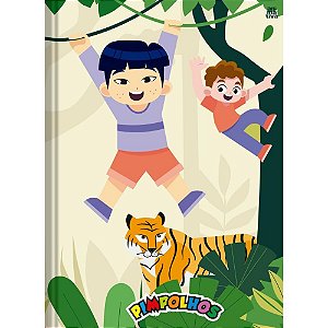 Caderno Brochurão Capa Dura Pimpolhos Masculino 48 Folhas Pacote com 10