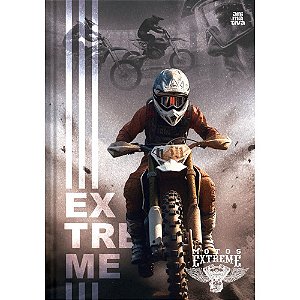 Caderno Brochurão Capa Dura Motos EXTREME 48 Folhas - Pacote com 10 Unidades