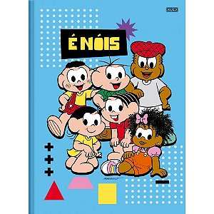 Caderno Brochura 1/4 Capa Dura Turma da Mônica 80 Folhas – Pacote com 5 Unidades